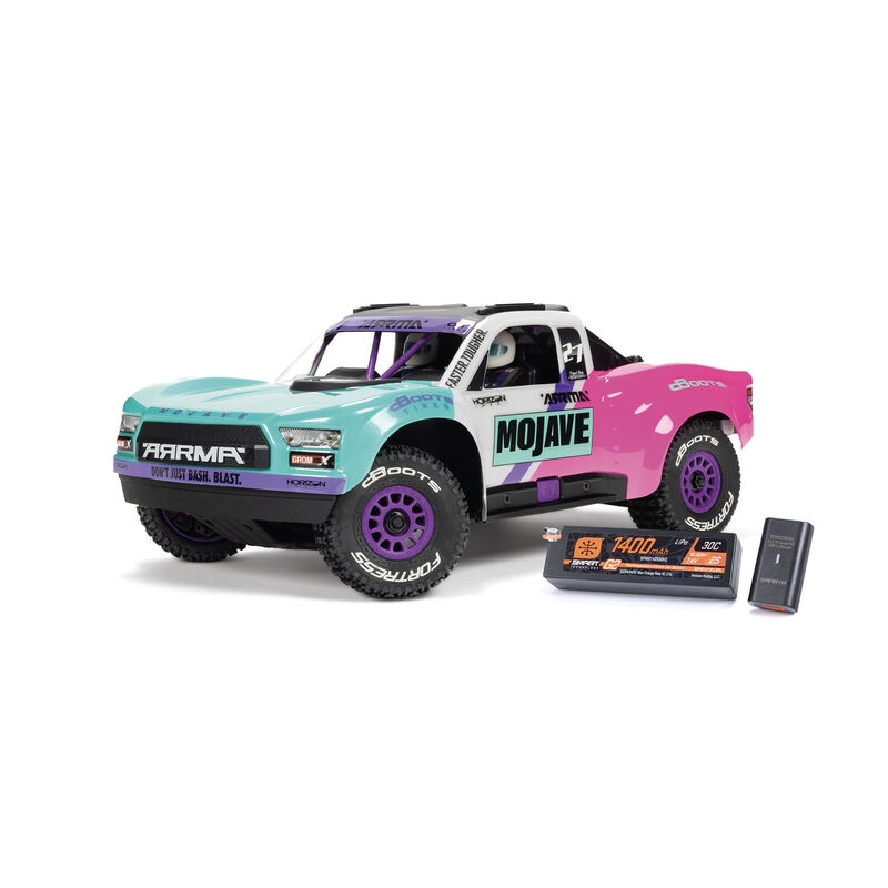 Coche ARRMA Mojave Grom BLX Brushless 4Wd RTR SC Rosa Batería y cargador incluido