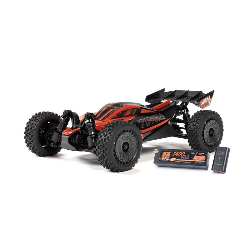 Coche ARRMA 1/14 Typhon Grom BLX 4WD Buggy Brushless RTR Rojo