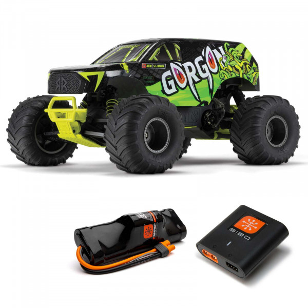 Arrma Gorgon 1/10 Mega Escocbillas 2WD RTR Monster Verde (Bateria Y Cargador)