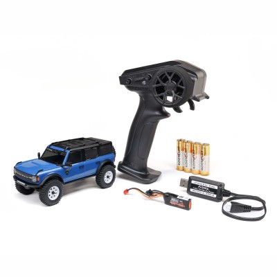 Coche Axial 1/30 SCX30 Ford Bronco 4X4 Brushed RTR Axial  Rock Crawler (Battery & Charge)Azul