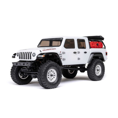 Coche SCX24 Jeep JT Gladiator 1/24 4X4 RTR Brushed Rock Crawler (Battery & Charger Included) White