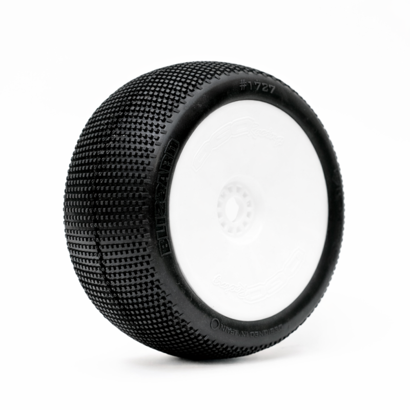 Rueda 1:8 Truggy BLIZZARD Super Soft PRE-MOUNTED White "H COMPOUND"(4unid)