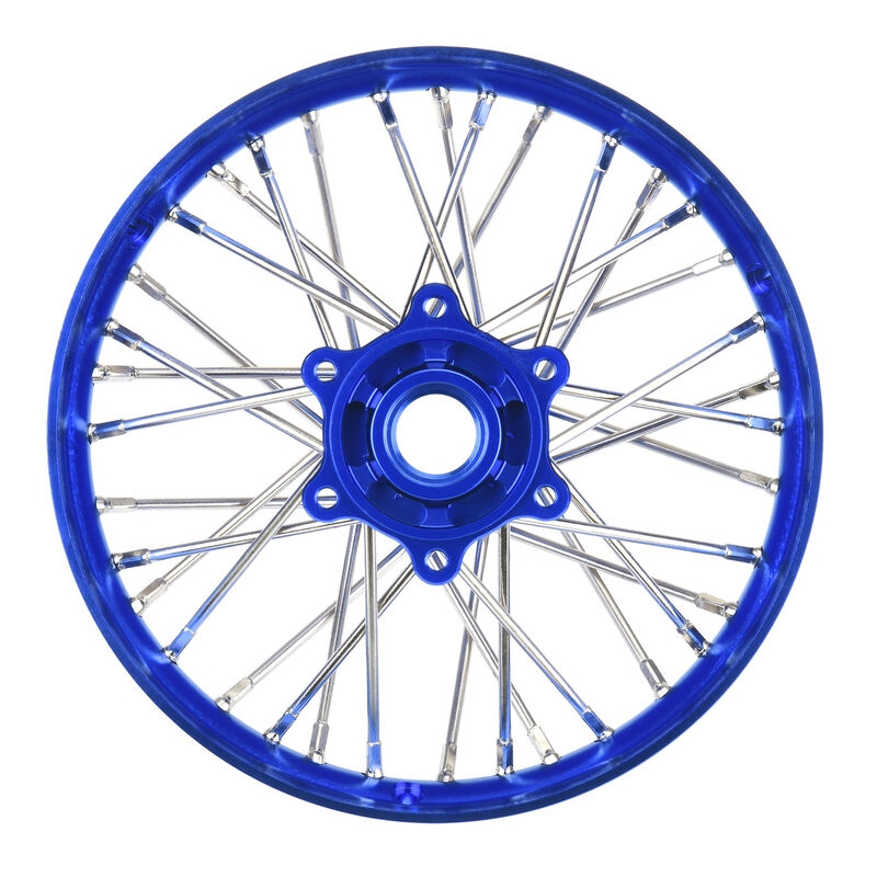 Rueda trasera PROLINE 1/4 Pro-Spec de aluminio V2 con talón montado, azul/azul Promoto-MX