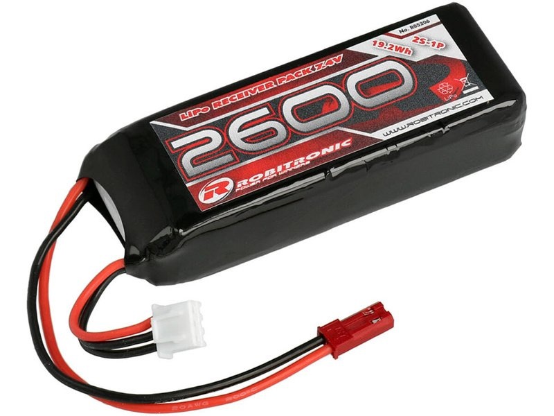 Bateria Lipo Robitronic 2600MAH 2S 2/3 A Para Receptor