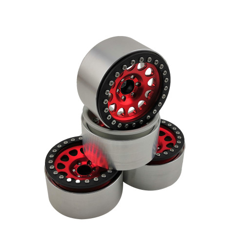 LLantas Crawler RcParts 1.9" Beadlock Rojo/Negro