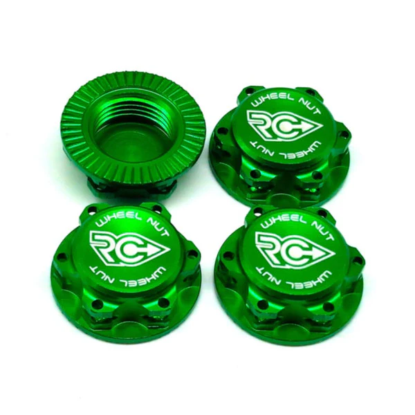 Tuercas De Ruedas 17mm Aluminio RC PROJECT (Verde)