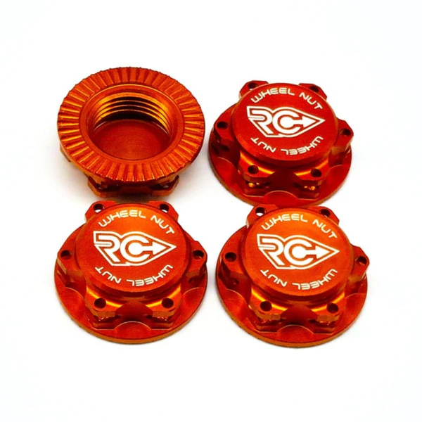 Tuercas De Ruedas 17mm Aluminio RC PROJECT (Naranja)