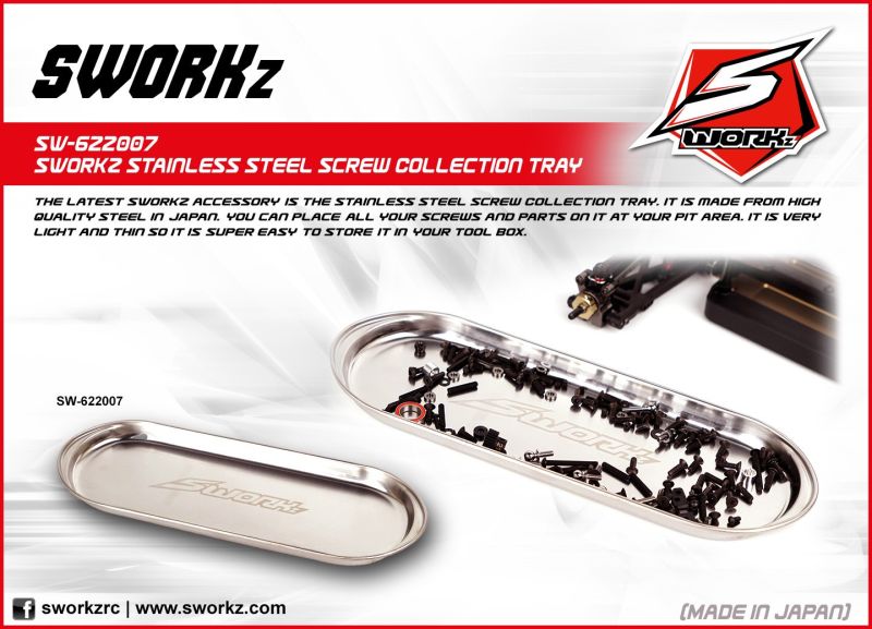 Bandeja de recolección de tornillos de acero inoxidable SWORKZ