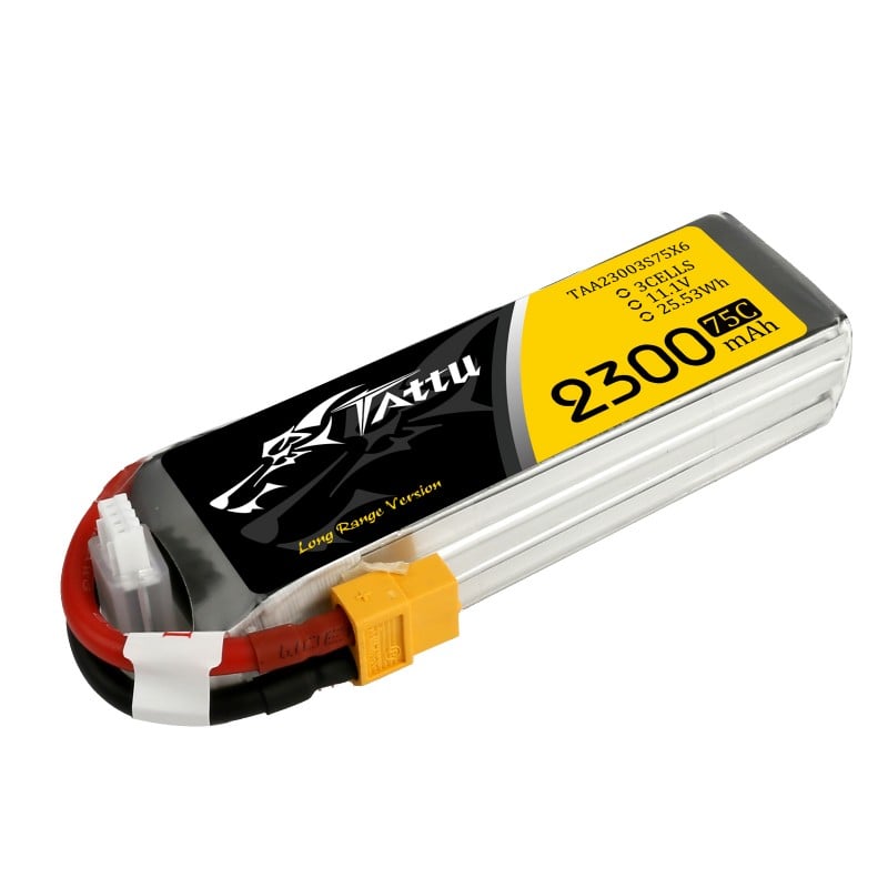 Bateria TATTU 2300mAh 11.1V 75C 3S1P Lipo XT60