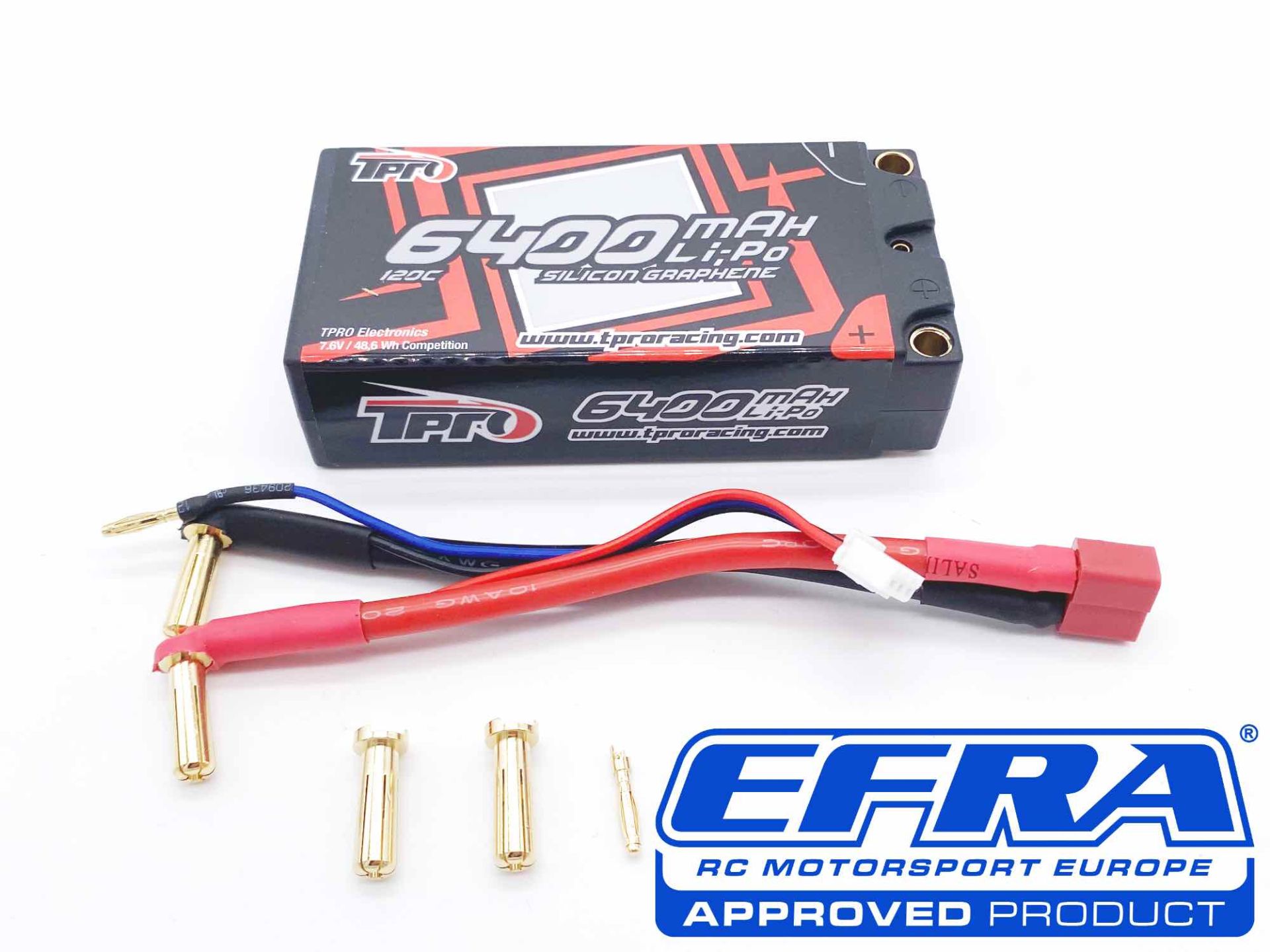 Bateria TPRO HV LIPO Competition 7,6V 6400mAh 120C 5mm Shorty