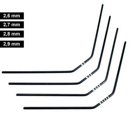 Set Barras Estabilizadoras Ultimate Traseras Mugen, Associated, Xray (4und)