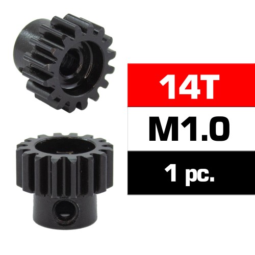 Piñon M1.0 -14T - Acero HSS - Diametro 5,0mm