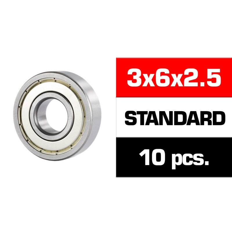 KIT RODAMIENTOS 3X6X2.5mm"HS" TAPAS METALICAS (10und)