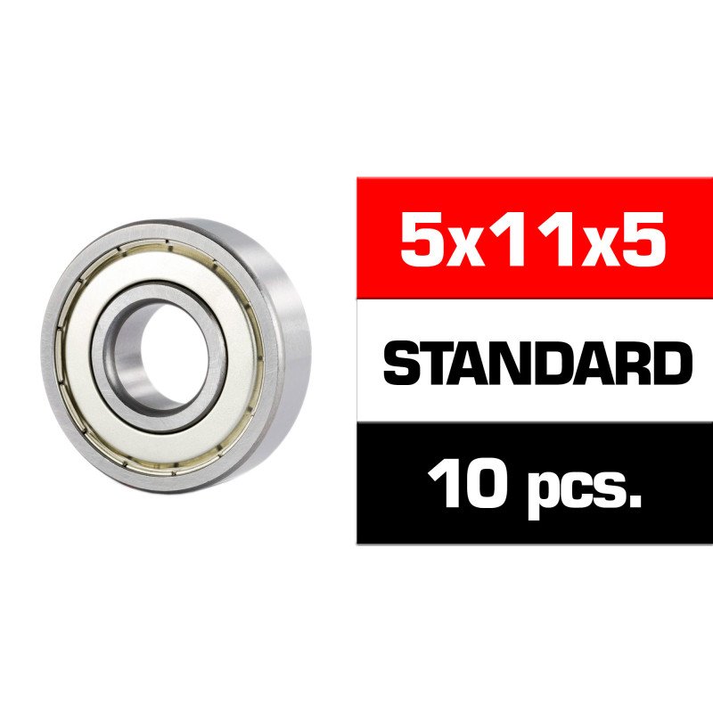 KIT RODAMIENTOS 5x11x5mm"HS" TAPAS METALICAS (10und)